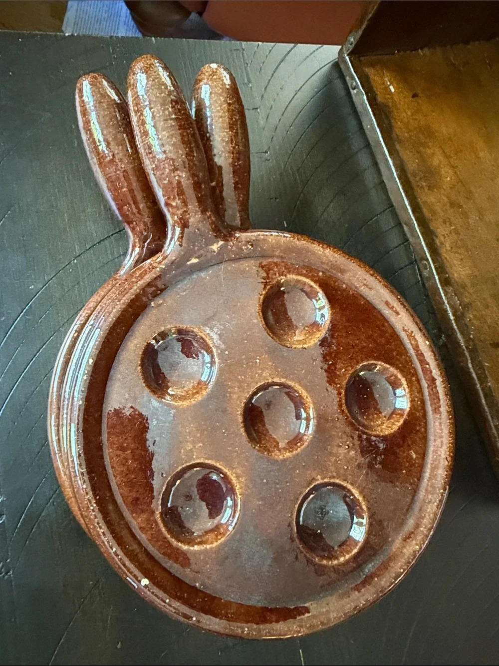Ceramic Vintage Escargot dishes set of 4